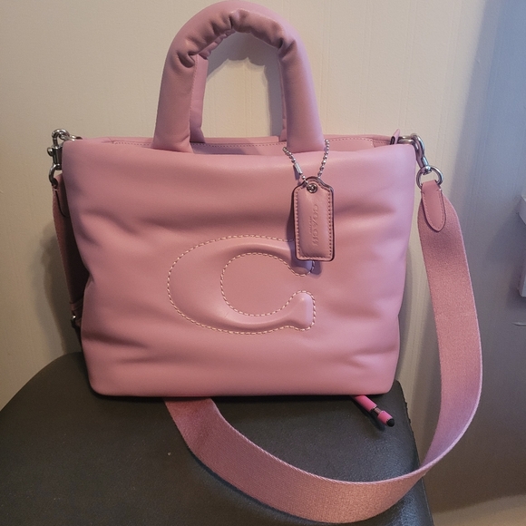 Pink Coach marshmallow tote - Picture 1 of 4